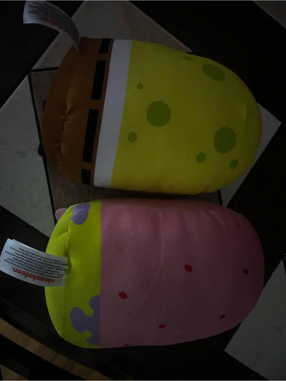 Nickelodeon SpongeBob & Patrick Yellow Pink Plush DUO Stuffed Toys